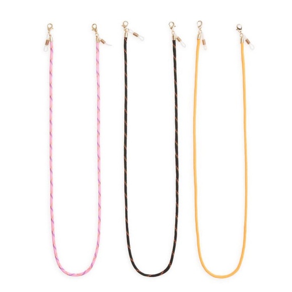 Bp. 3 Pack Face Mask Chains Pink Black Orange - Picture 1 of 2